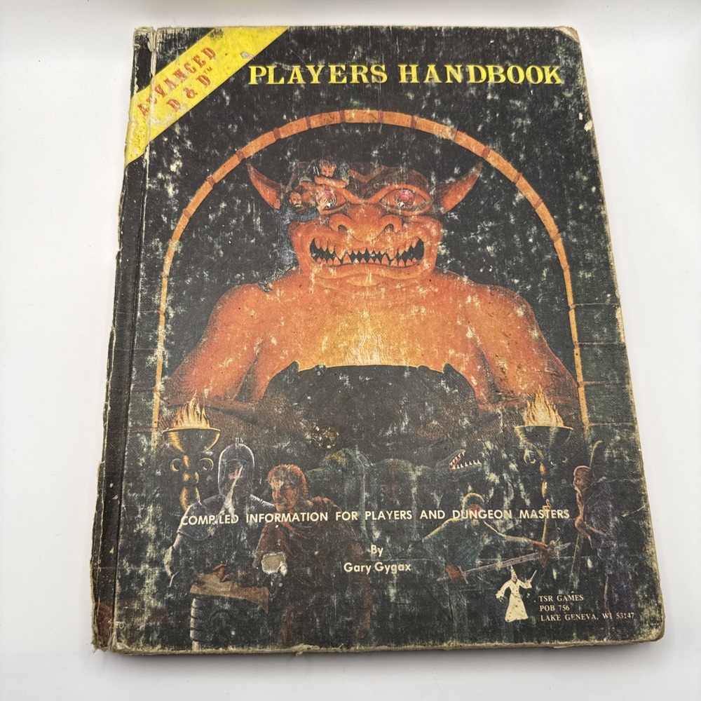 Advanced Dungeons And Dragons Players Handbook Gary Gygax 6th Printing Jan 1980
